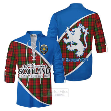 Kerr Family Crest Tartan Ghillie Kilt Shirt Celebrate Saint Andrew's Day in Style