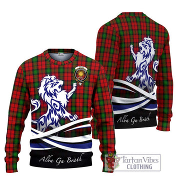 Kerr Tartan Ugly Sweater with Alba Gu Brath Regal Lion Emblem