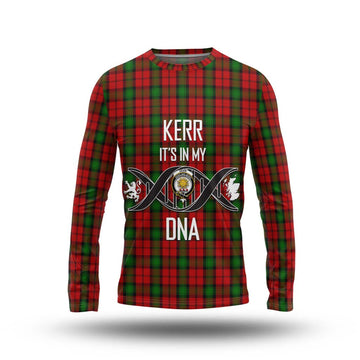 Kerr Tartan Long Sleeve T-Shirt with Family Crest DNA In Me Style