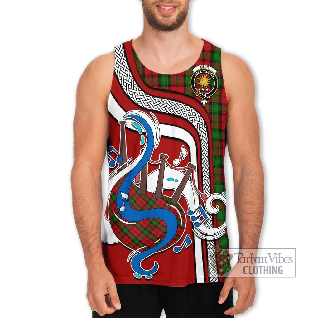 Kerr Tartan Men's Tank Top with Epic Bagpipe Style Men - Tartanvibesclothing Shop