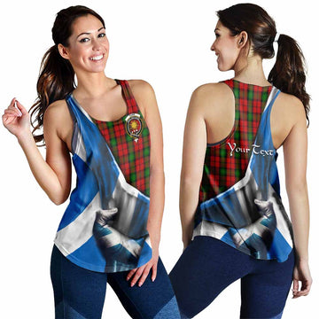 Kerr Tartan Women's Racerback Tanks with Family Crest Scotland Patriotic Style