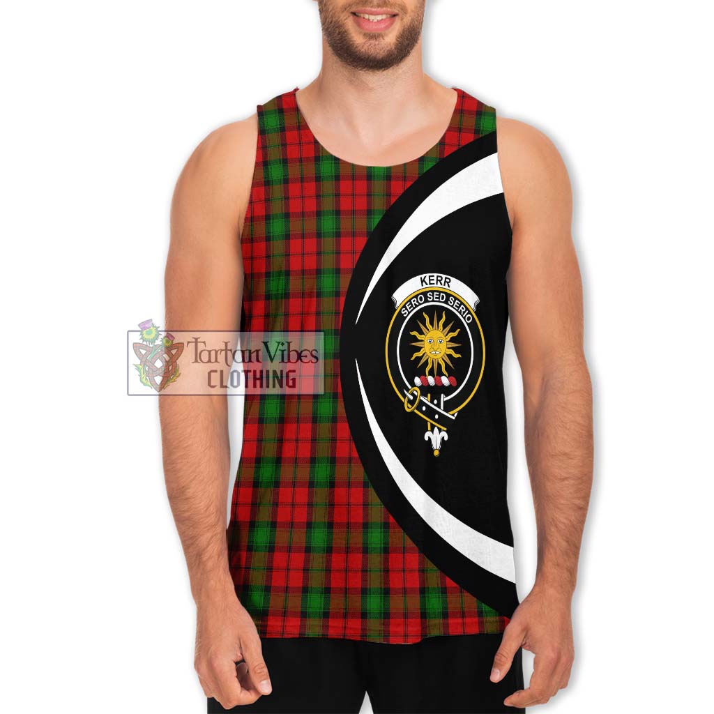 Kerr Tartan Men's Tank Top with Family Crest Circle Style Men - Tartan Vibes Clothing