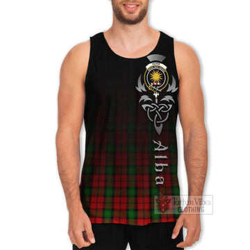 Kerr Tartan Men's Tank Top Featuring Alba Gu Brath Family Crest Celtic Inspired