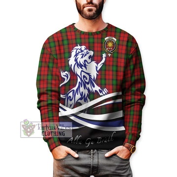 Kerr Tartan Sweatshirt with Alba Gu Brath Regal Lion Emblem