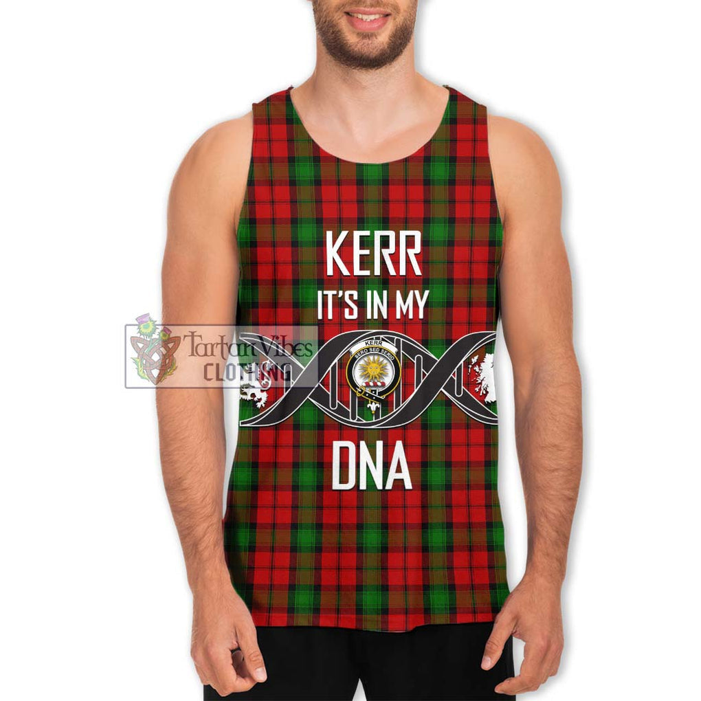 Kerr Tartan Men's Tank Top with Family Crest DNA In Me Style Men - Tartanvibesclothing Shop