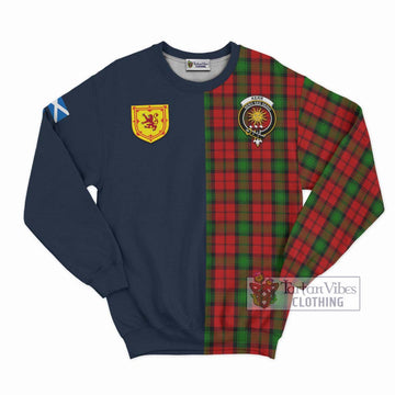 Kerr Tartan Sweatshirt with Scottish Lion Royal Arm Half Style