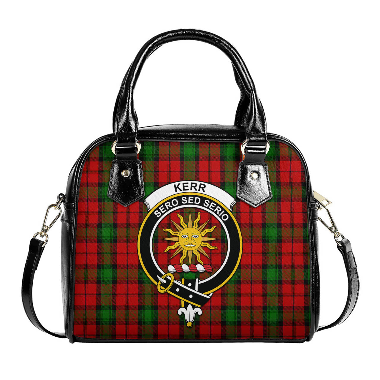 Kerr Tartan Shoulder Handbags with Family Crest One Size 6*25*22 cm - Tartanvibesclothing