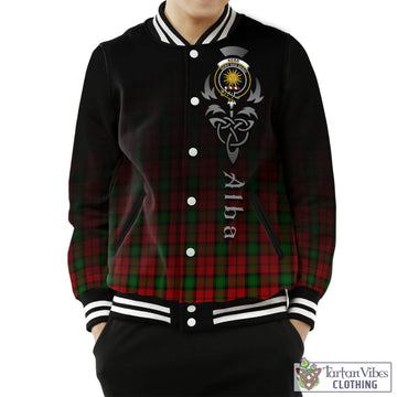 Kerr Tartan Baseball Jacket Featuring Alba Gu Brath Family Crest Celtic Inspired