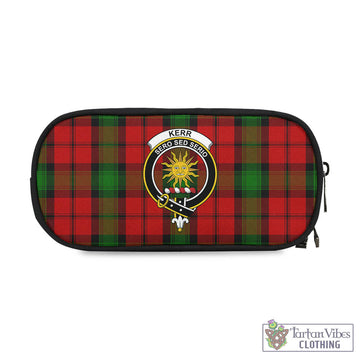 Kerr Tartan Pen and Pencil Case with Family Crest