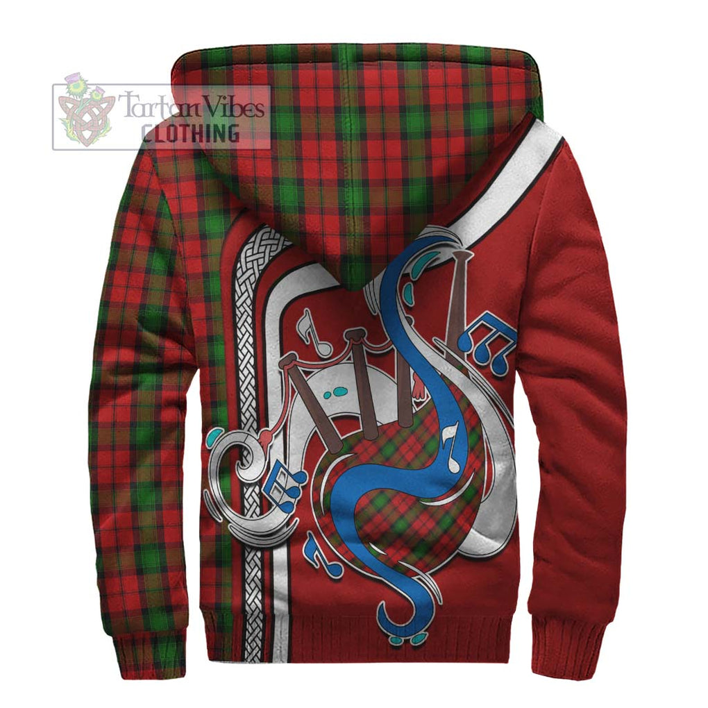 Kerr Tartan Sherpa Hoodie with Epic Bagpipe Style - Tartanvibesclothing Shop