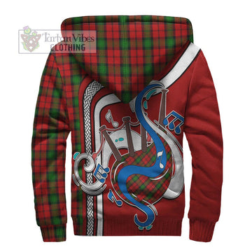 Kerr Tartan Sherpa Hoodie with Epic Bagpipe Style