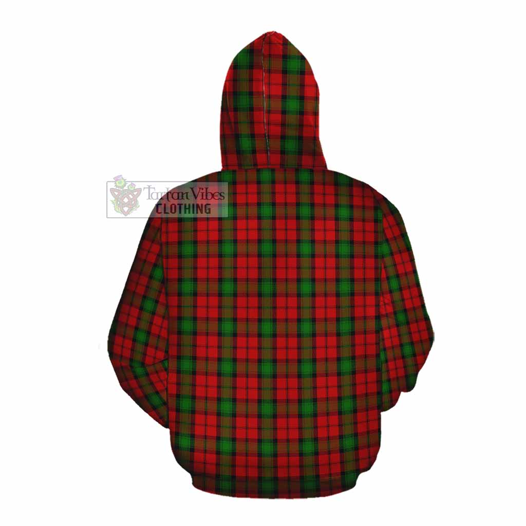 Tartan Vibes Clothing Kerr Tartan Cotton Hoodie with Family Crest DNA In Me Style