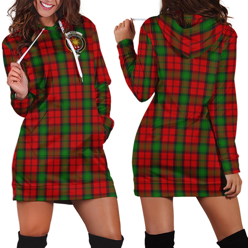 Kerr Tartan Hoodie Dress with Family Crest - Tartan Vibes Clothing