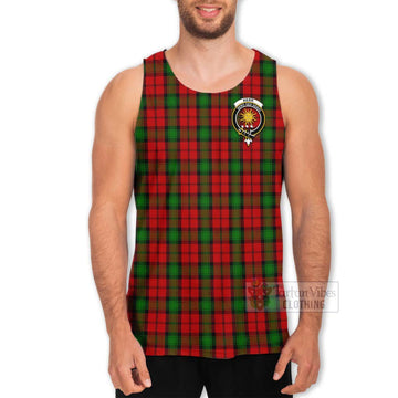 Kerr Tartan Men's Tank Top with Family Crest Celtic Skull Style