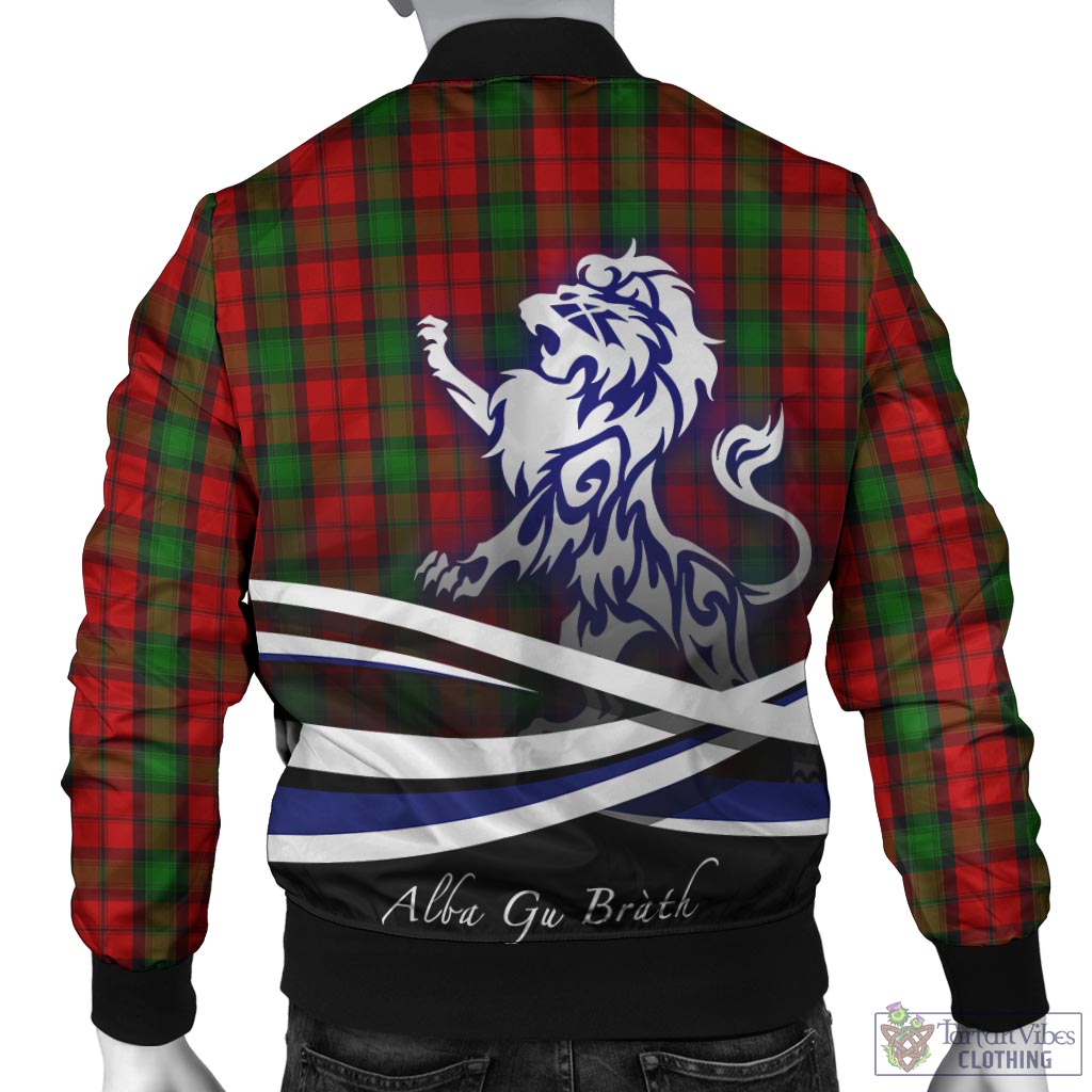 Tartan Vibes Clothing Kerr Tartan Bomber Jacket with Alba Gu Brath Regal Lion Emblem