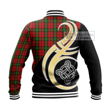 Kerr Tartan Baseball Jacket with Family Crest and Celtic Symbol Style