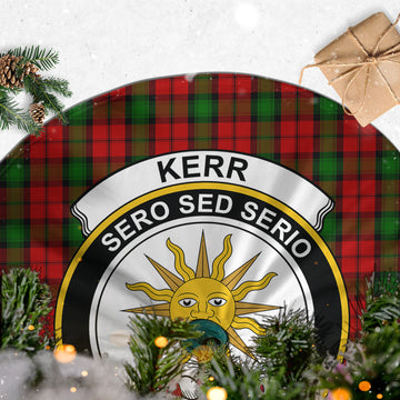 Kerr Tartan Christmas Tree Skirt with Family Crest