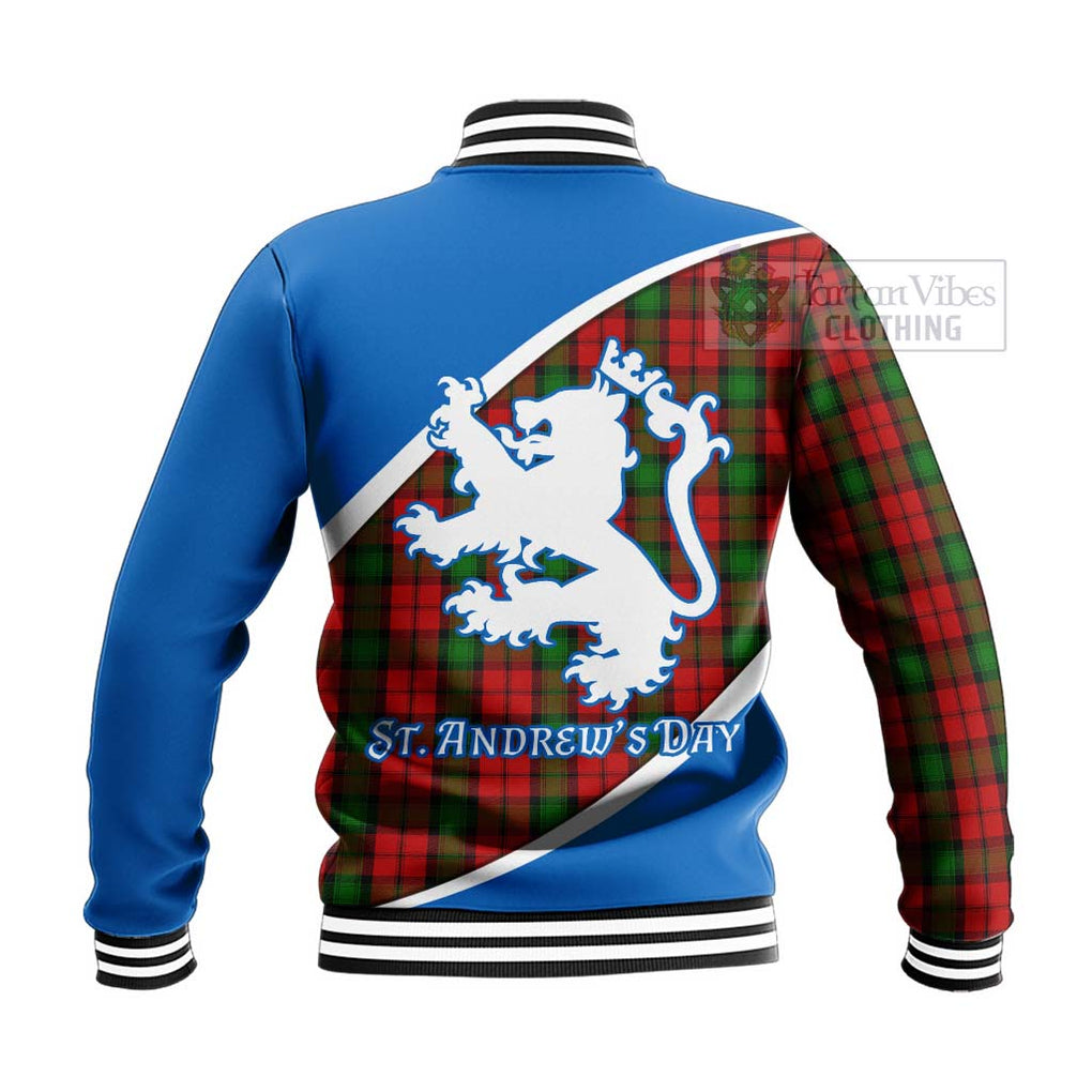 Tartan Vibes Clothing Kerr Family Crest Tartan Baseball Jacket Celebrate Saint Andrew's Day in Style