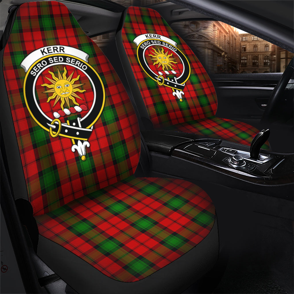 Kerr Tartan Car Seat Cover with Family Crest - Tartanvibesclothing