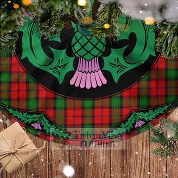 Kerr Tartan Christmas Tree Skirt Scottish Thistle Style