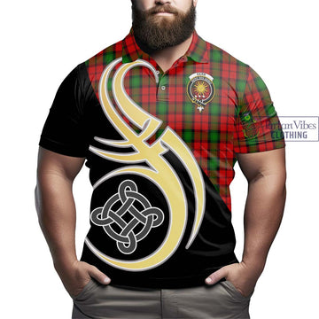 Kerr Tartan Polo Shirt with Family Crest and Celtic Symbol Style