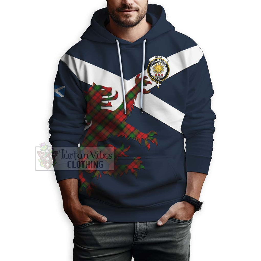 Tartan Vibes Clothing Kerr Tartan Lion Rampant Hoodie – Proudly Display Your Heritage with Alba Gu Brath and Clan Name