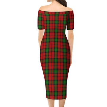 Kerr Tartan Off Shoulder Lady Dress