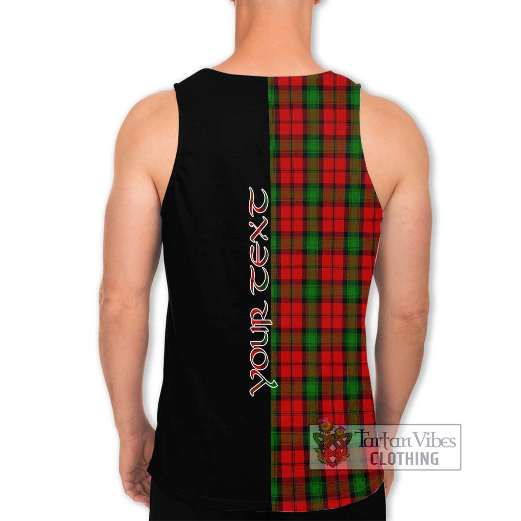 Kerr Tartan Men's Tank Top with Family Crest and Half Of Me Style - Tartanvibesclothing Shop