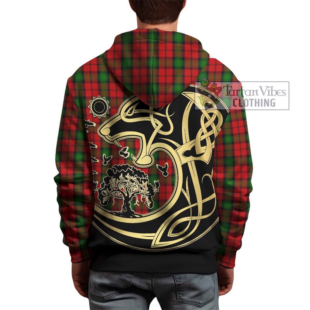 Kerr Tartan Hoodie with Family Crest Celtic Wolf Style - Tartan Vibes Clothing