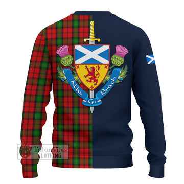 Kerr Tartan Ugly Sweater with Scottish Lion Royal Arm Half Style