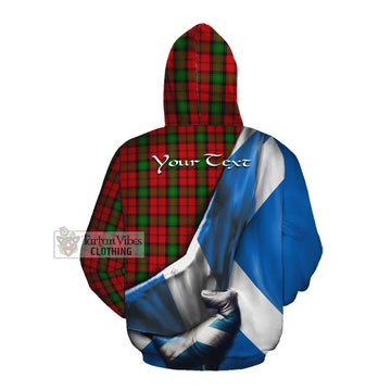 Kerr Tartan Cotton Hoodie with Family Crest Scotland Patriotic Style