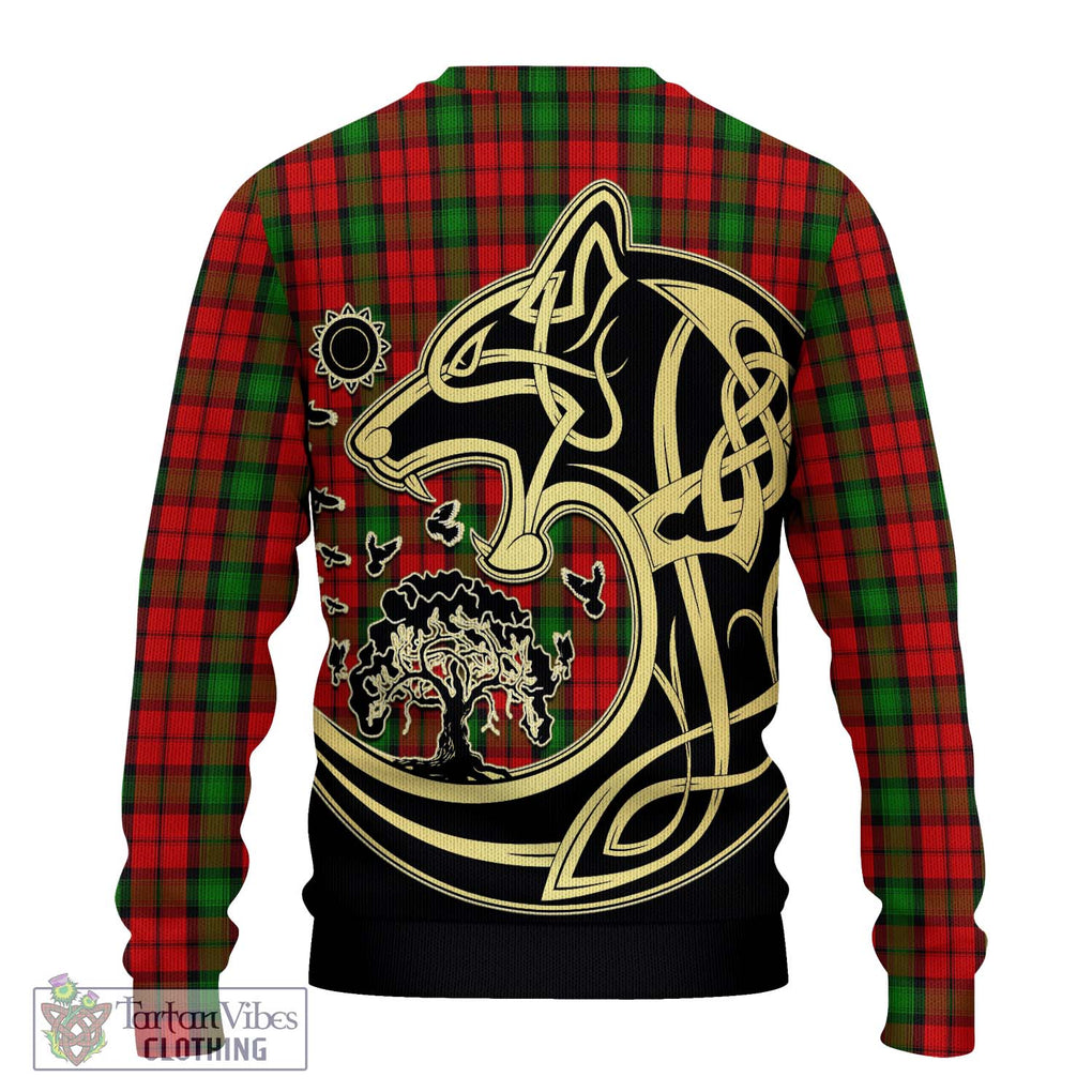 Kerr Tartan Ugly Sweater with Family Crest Celtic Wolf Style - Tartan Vibes Clothing