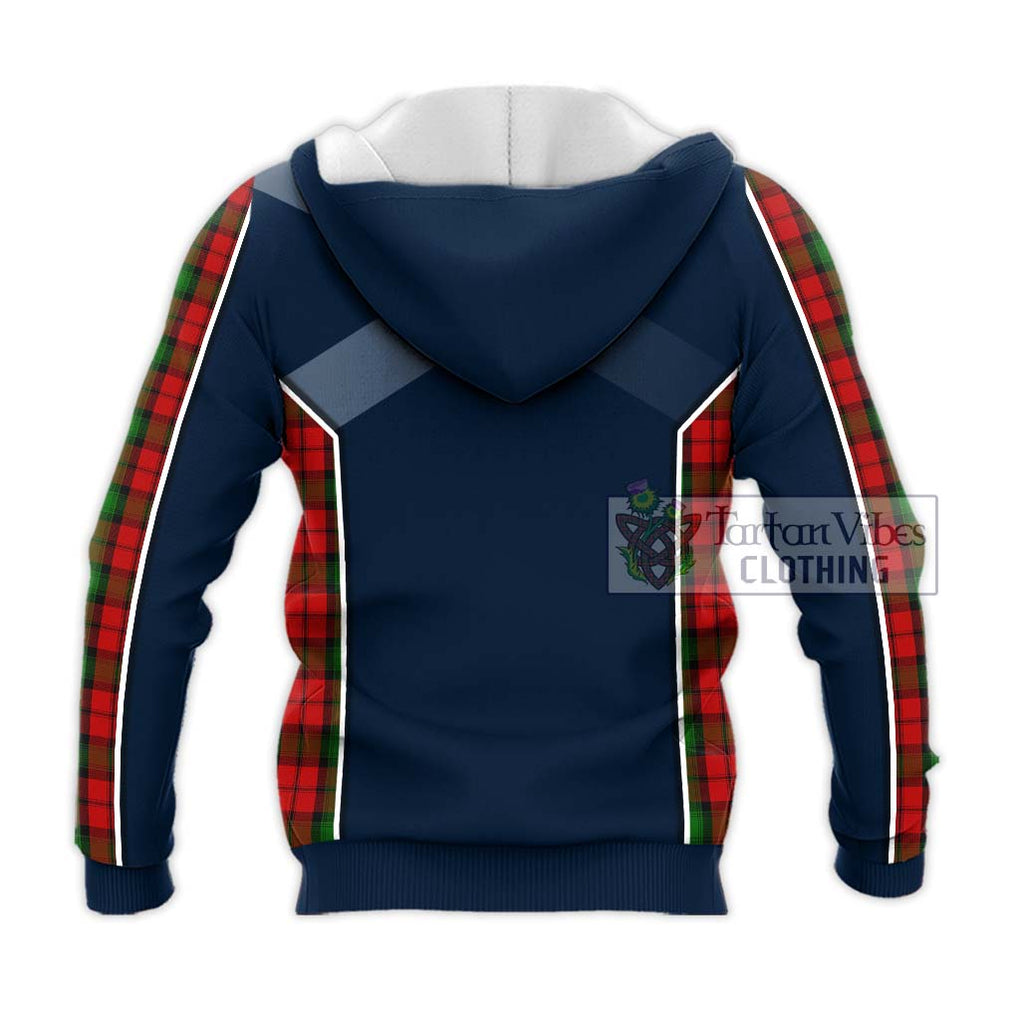 Kerr Tartan Knitted Hoodie with Family Crest and Lion Rampant Vibes Sport Style - Tartan Vibes Clothing