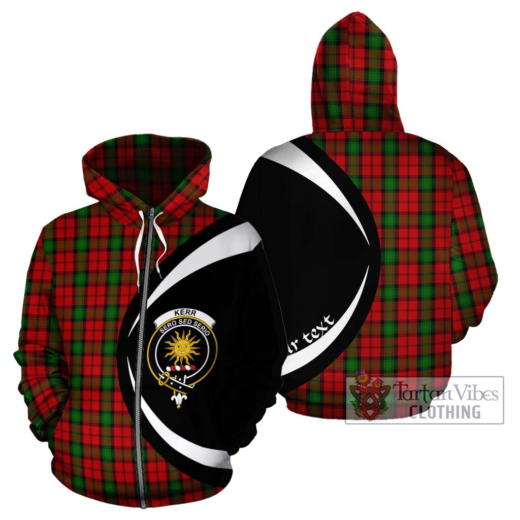 Tartan Vibes Clothing Kerr Tartan Hoodie with Family Crest Circle Style