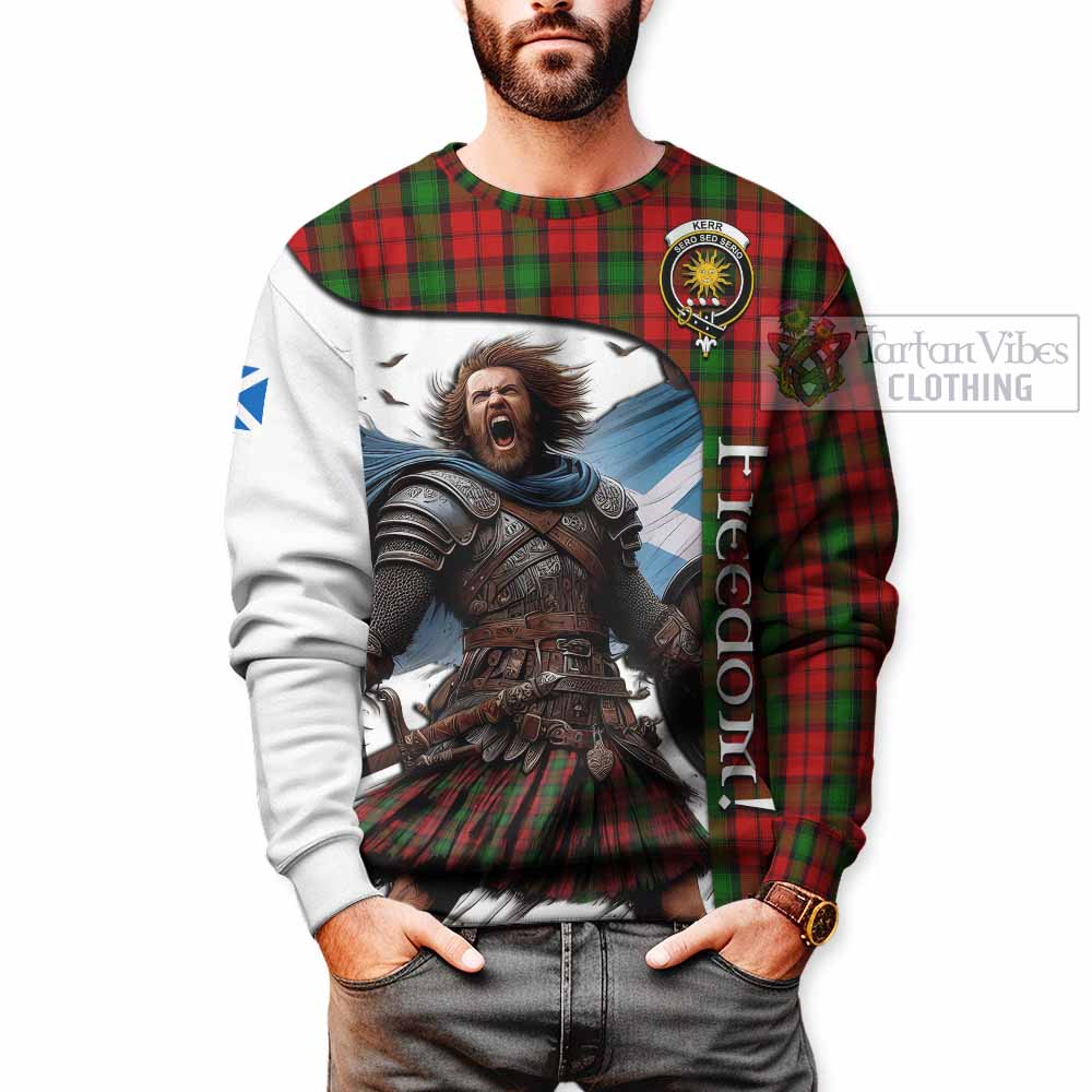 Tartan Vibes Clothing Kerr Crest Tartan Sweatshirt Inspired by the Freedom of Scottish Warrior