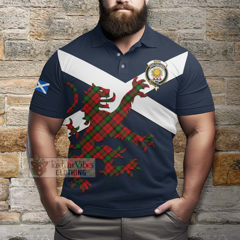 Tartan Vibes Clothing Kerr Tartan Lion Rampant Polo Shirt – Proudly Display Your Heritage with Alba Gu Brath and Clan Name