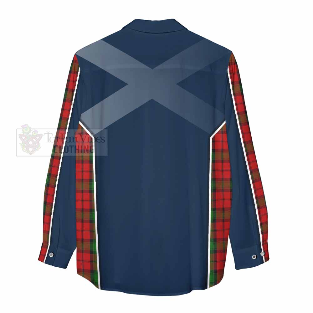 Tartan Vibes Clothing Kerr Tartan Women's Casual Shirt with Family Crest and Lion Rampant Vibes Sport Style