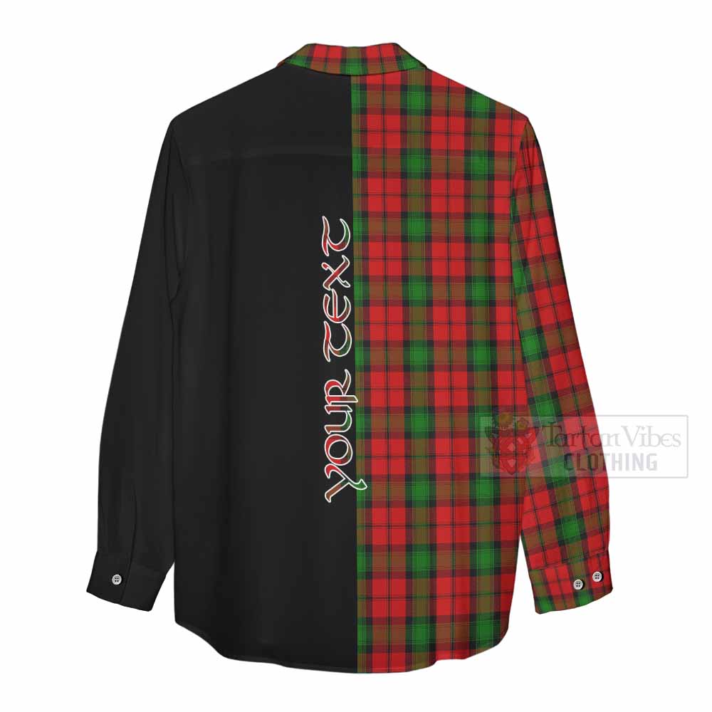 Tartan Vibes Clothing Kerr Tartan Women's Casual Shirt with Family Crest and Half Of Me Style