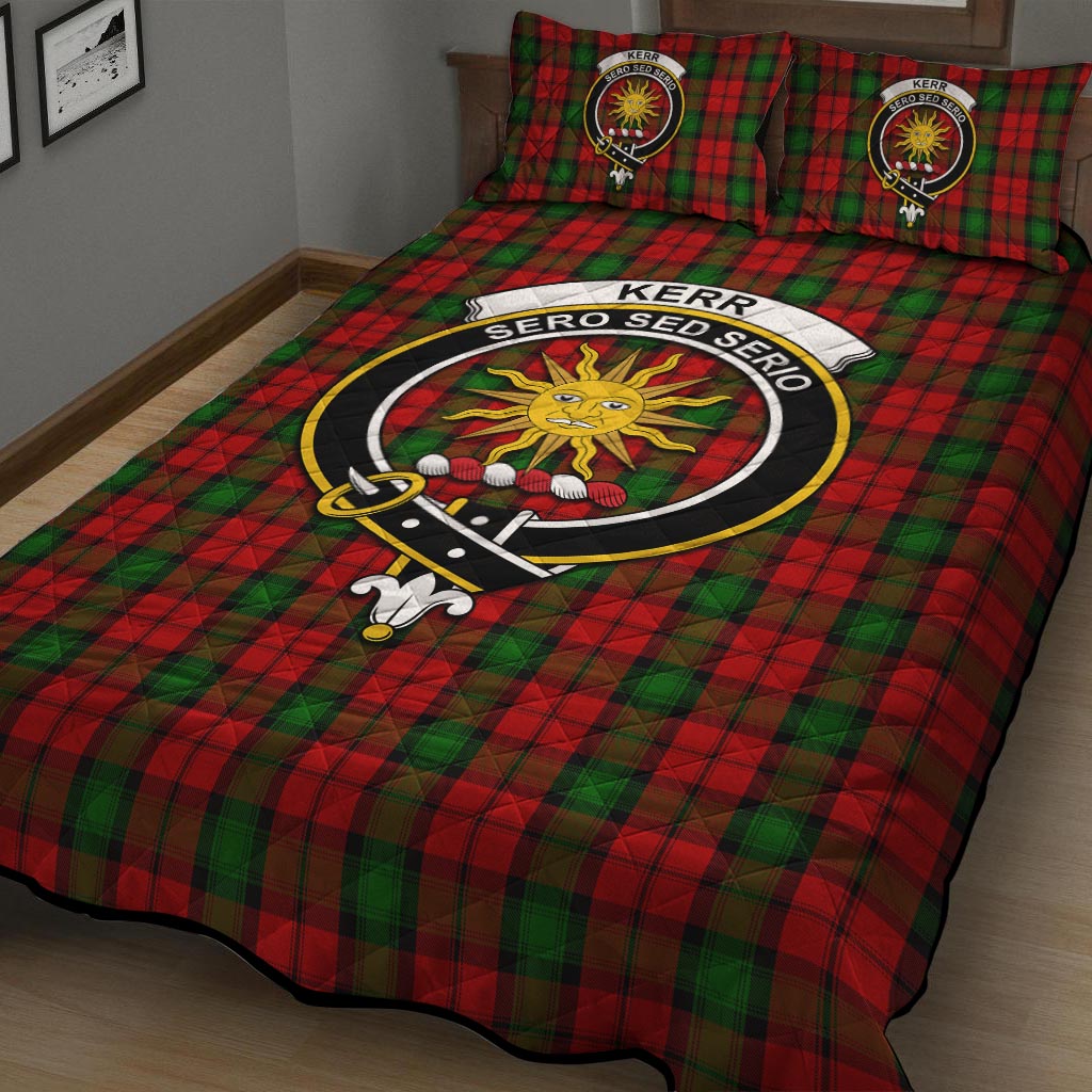 Kerr Tartan Quilt Bed Set with Family Crest - Tartan Vibes Clothing