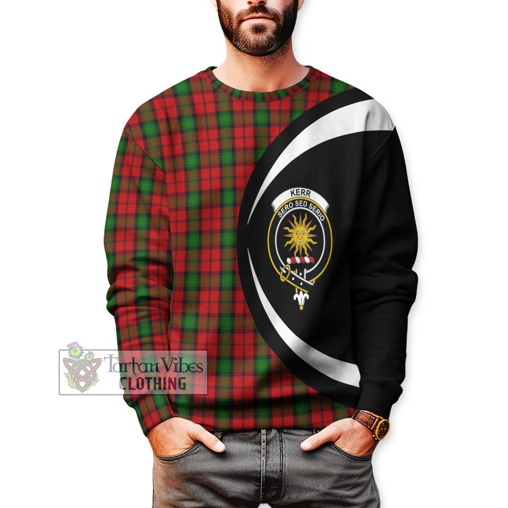 Tartan Vibes Clothing Kerr Tartan Sweatshirt with Family Crest Circle Style