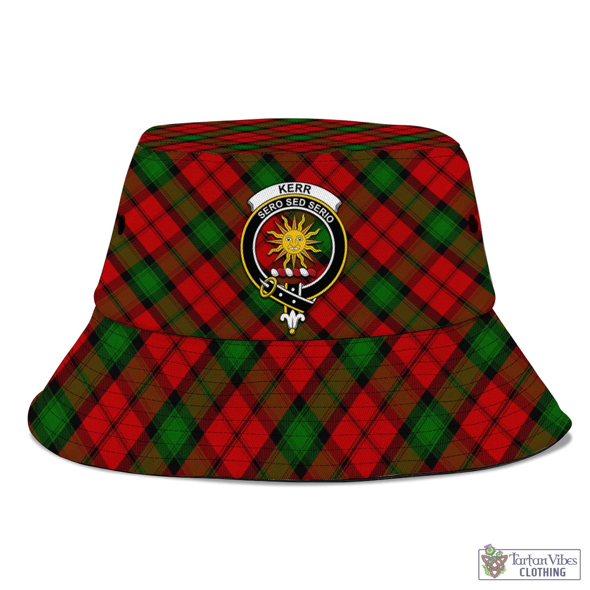Kerr Tartan Bucket Hat with Family Crest - Tartan Vibes Clothing