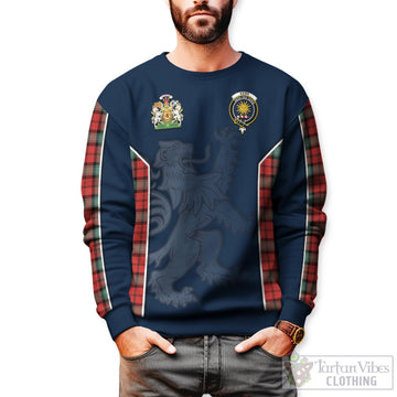 Kerr Ancient Tartan Sweater with Family Crest and Lion Rampant Vibes Sport Style