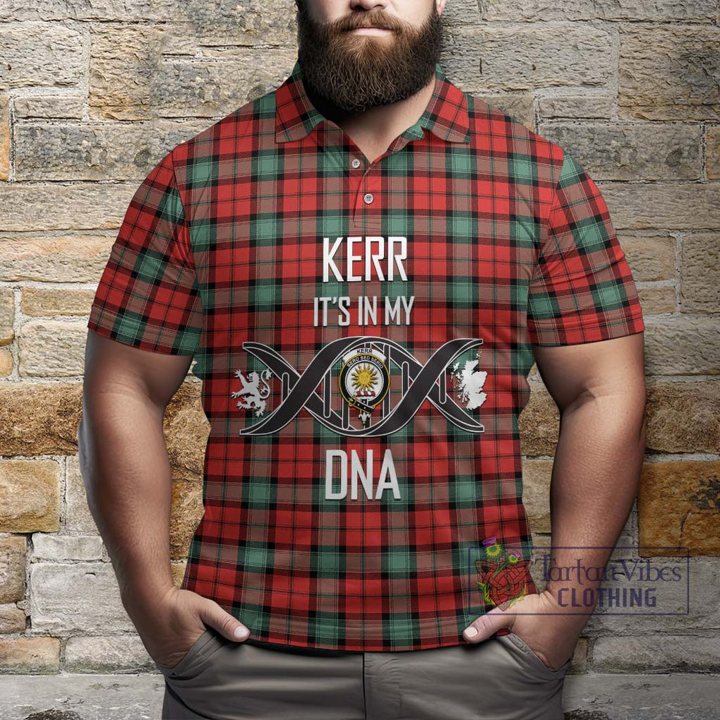 Kerr Ancient Tartan Polo Shirt with Family Crest DNA In Me Style Kid - Tartanvibesclothing Shop