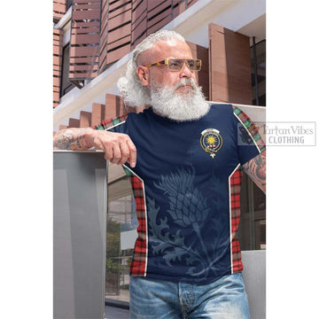 Kerr Ancient Tartan Cotton T-shirt with Family Crest and Scottish Thistle Vibes Sport Style