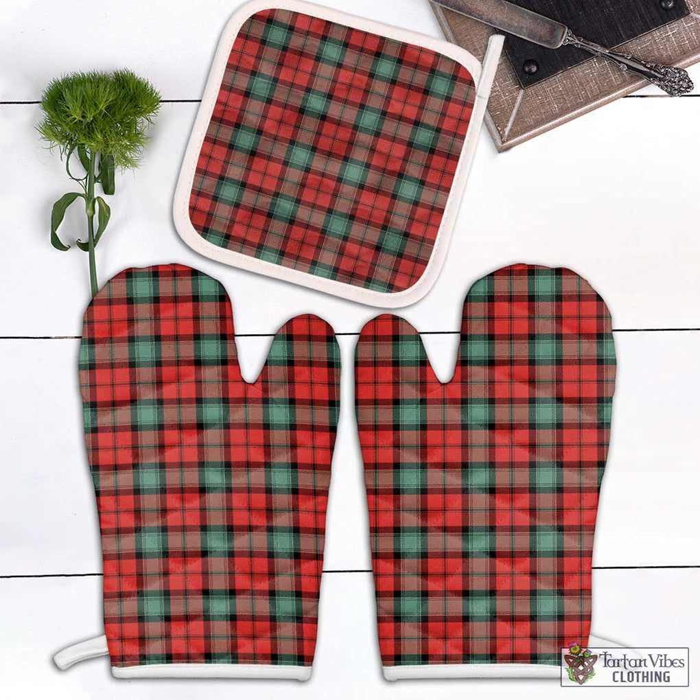 Kerr Ancient Tartan Combo Oven Mitt & Pot-Holder Combo 1 Oven Mitt & 1 Pot-Holder White - Tartan Vibes Clothing