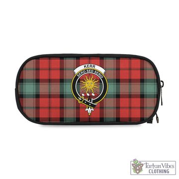 Kerr Ancient Tartan Pen and Pencil Case with Family Crest