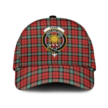 Kerr Ancient Tartan Classic Cap with Family Crest