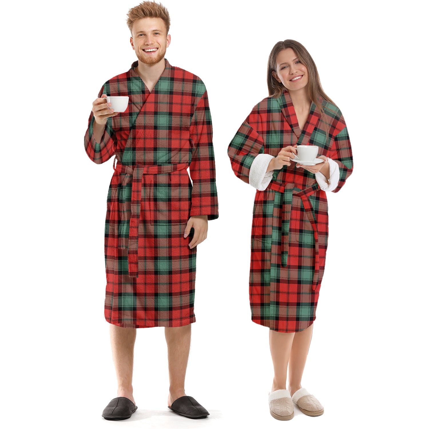 Kerr Ancient Tartan Bathrobe Unisex S - Tartan Vibes Clothing