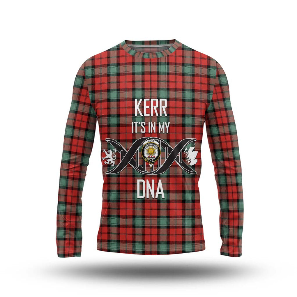 Kerr Ancient Tartan Long Sleeve T-Shirt with Family Crest DNA In Me Style Unisex - Tartanvibesclothing Shop