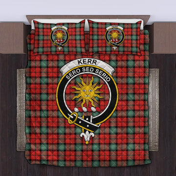 Kerr Ancient Tartan Quilt Bed Set with Family Crest